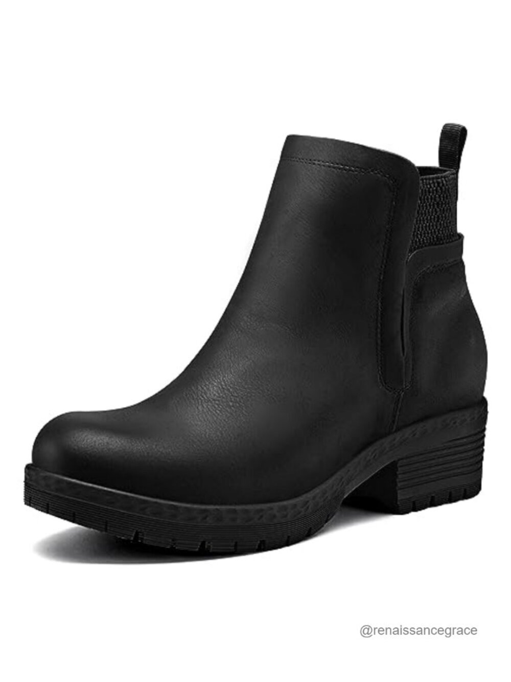 Women's Elastic Gore Lug Sole Chelsea Boots